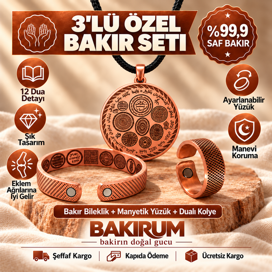 BAKIRUM® 3'lü Özel Bakır Seti