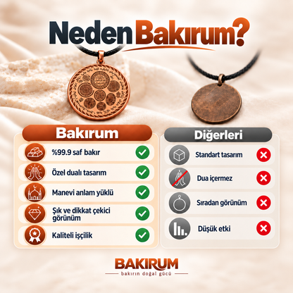 BAKIRUM DUALI BAKIR KOLYE