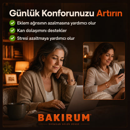 12 DUALI MIKNATISLI BAKIR BİLEKLİK